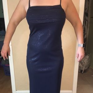 Navy blue long dress